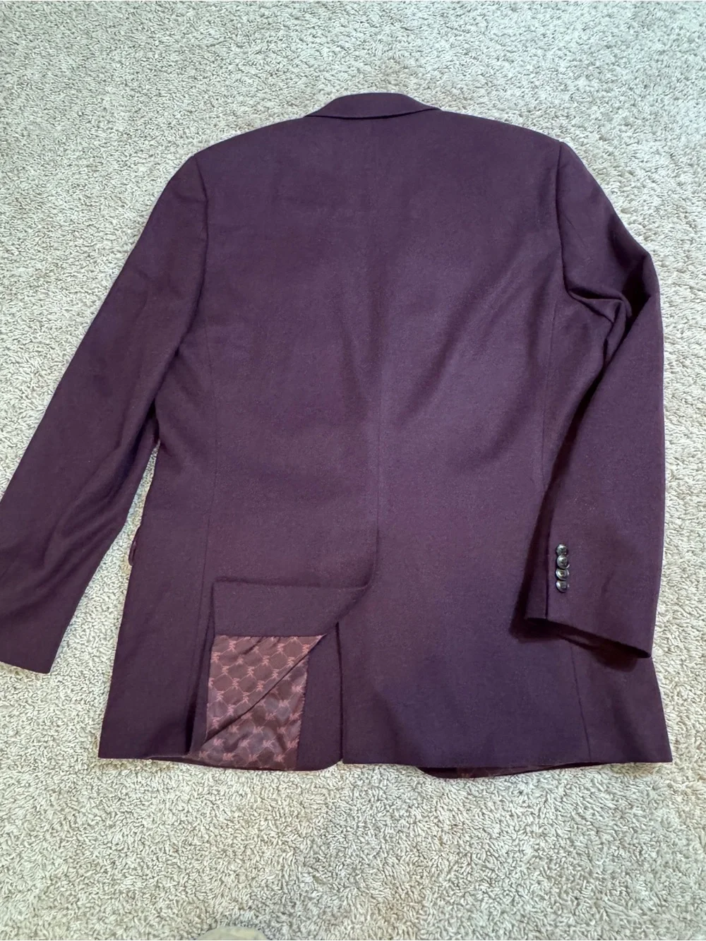Michael Kors Men's Plum Wool Silk Cashmere Blazer /Sport Coats Size 42L